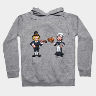 Pilgrim Man And Woman Hoodie